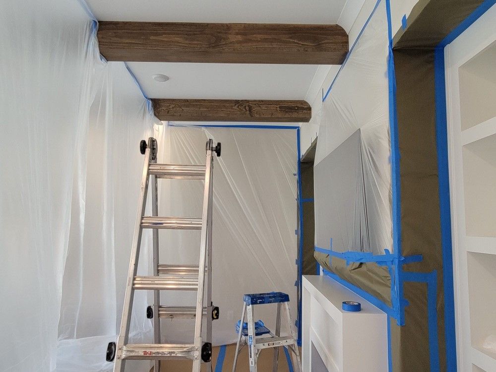 Fireplace & Built-In Shelves Painting